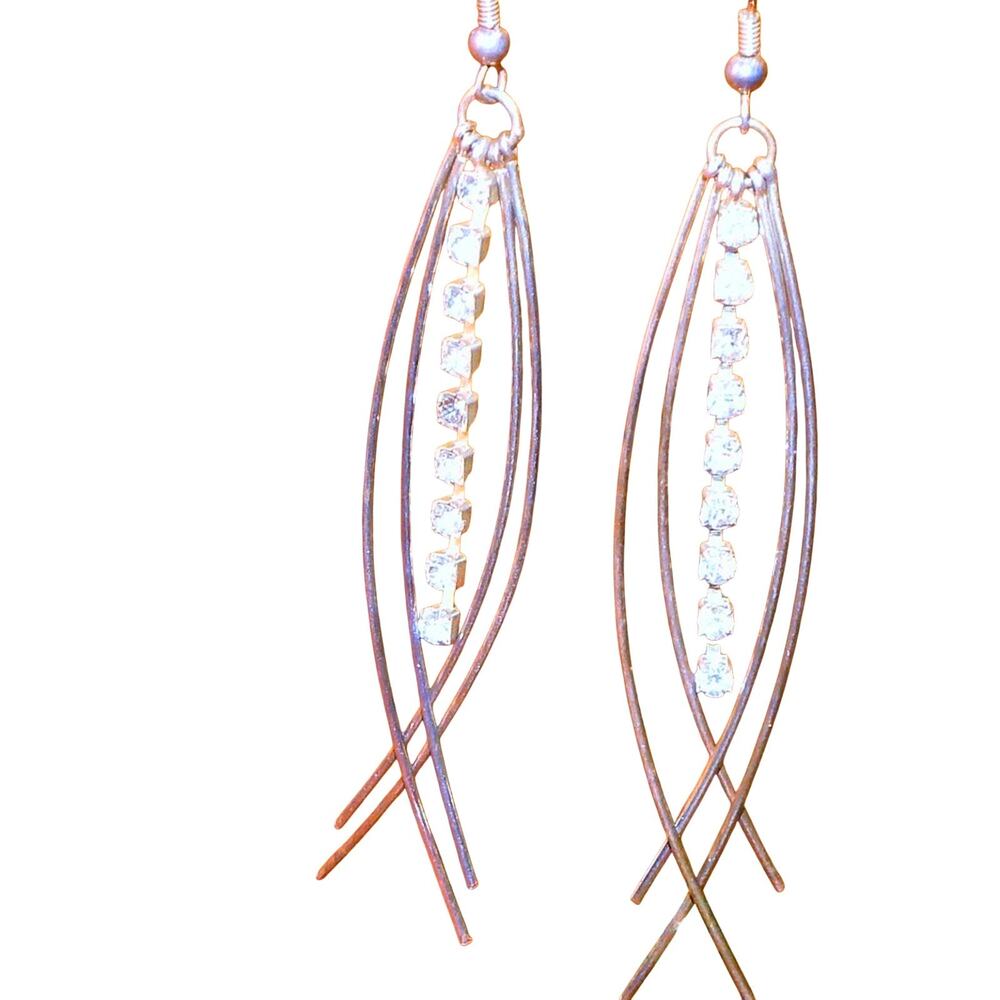 Vintage Swingin Rhinestone Earrings